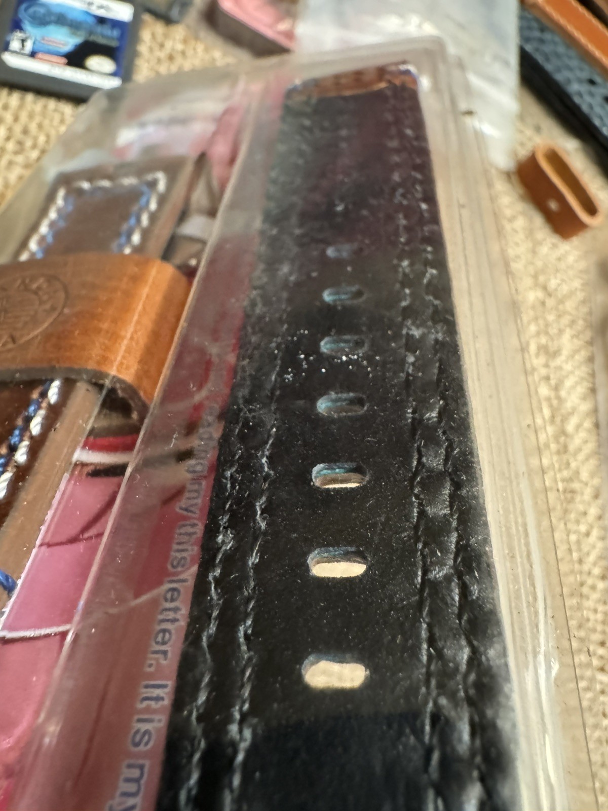 Banda Premium Cowboy Stripe Fine Leather Watch Band