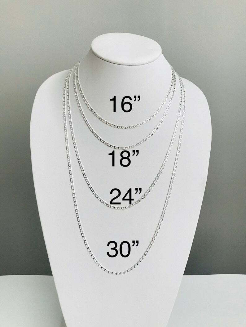 925 Sterling Silver 3.5 mm Mariner Link Chain,Made in Italy Necklace -G080