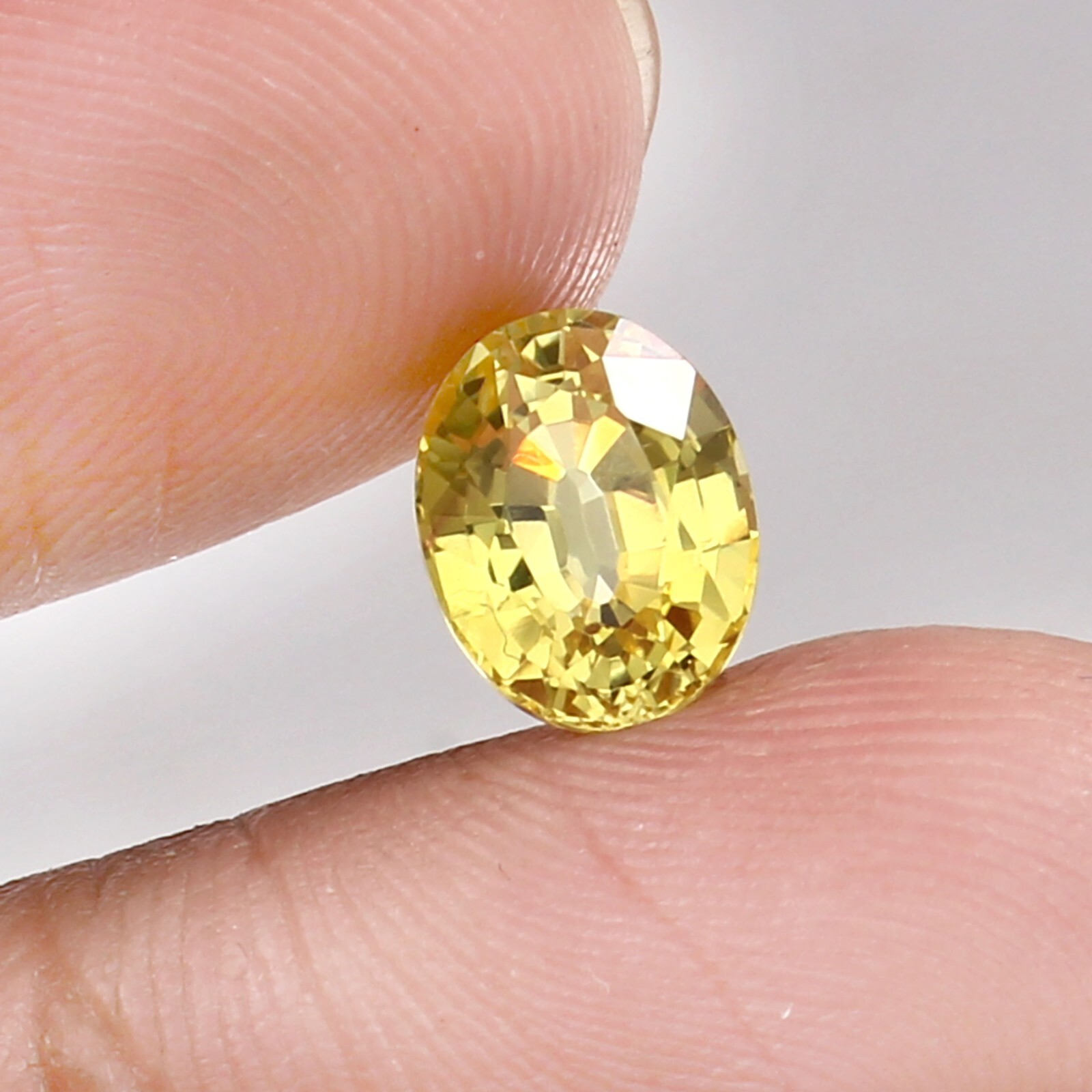 AAA Natural Flawless Ceylon Yellow Sapphire 10×8 MM Oval Cut Loose Gemstone