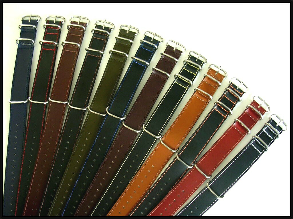 NATO ® UTC Shell Oily leather Pilot watch band RAF strap G10 Military IW SUISSE