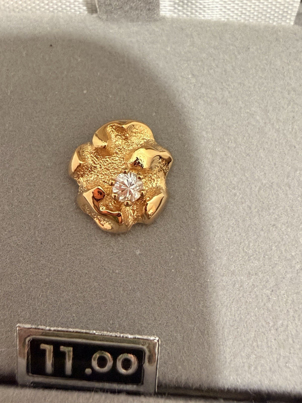 Vintage 1980s SHARP Tie Tack Lapel Pin Gold Tone Made in USA Gift Box