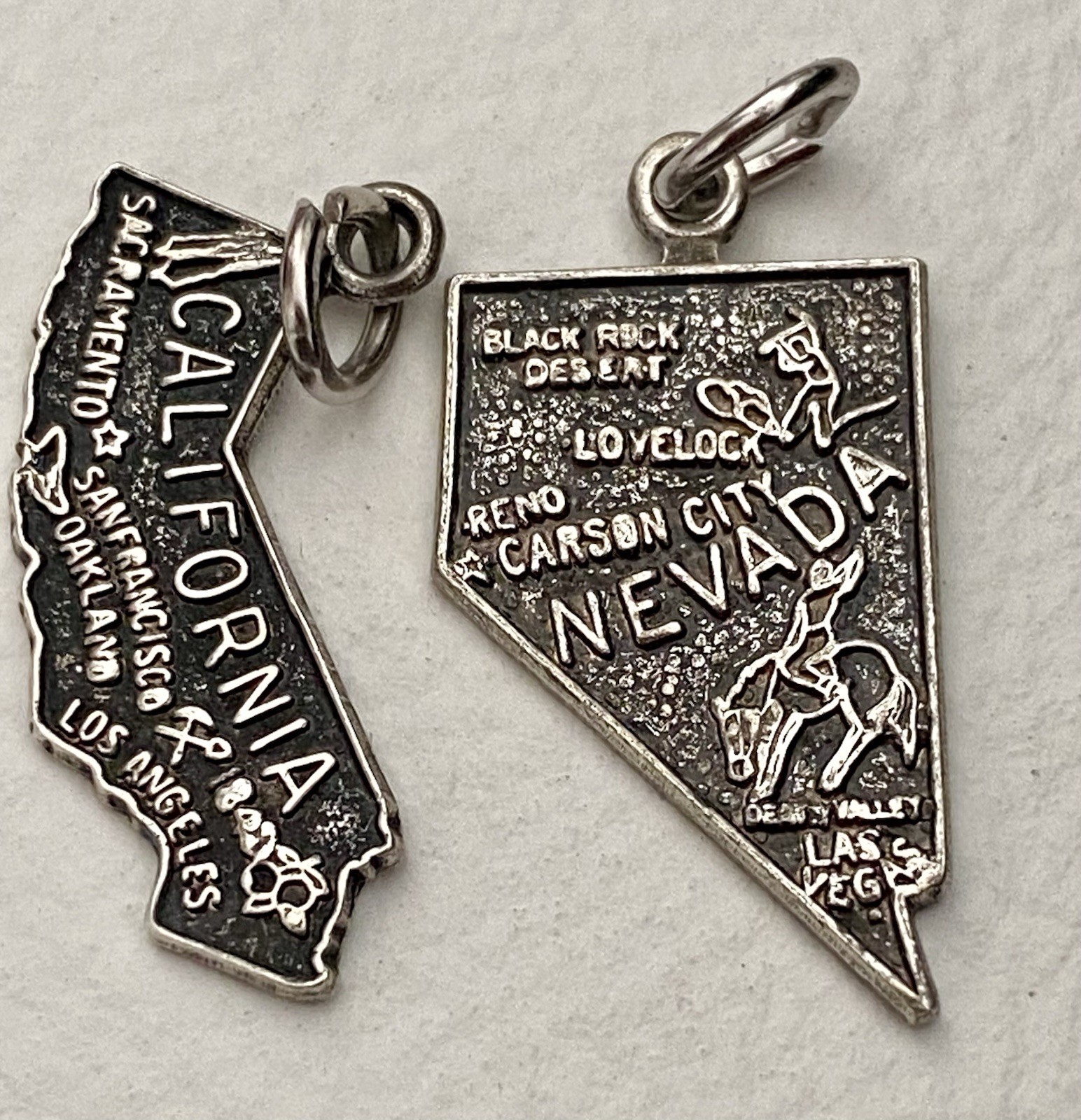 Vintage Sterling Silver US Map Charms CHOICE