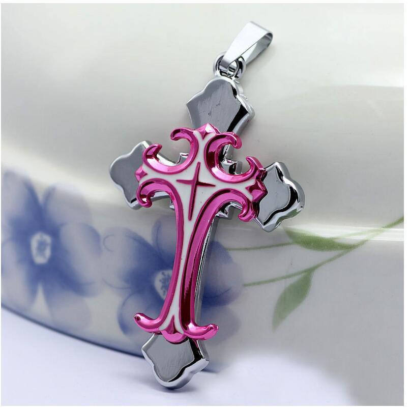 Cross Pendant Necklace Unisex Crucifix Men Women With Chain