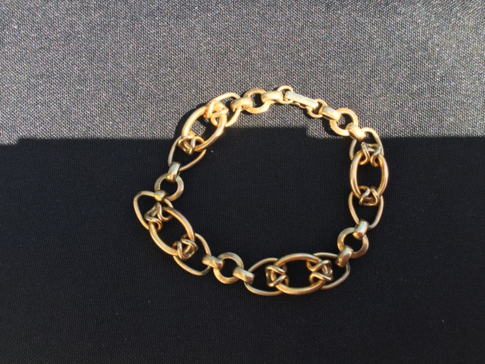 Vintage Mid Century 1/20 12K GF Interlocking Circle Link Chain Bracelet HSB