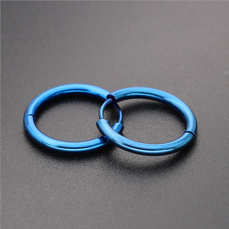 Men Women Stainless Steel Small Huggie Earrings Cartilage Lip Piercing Nose Hoop