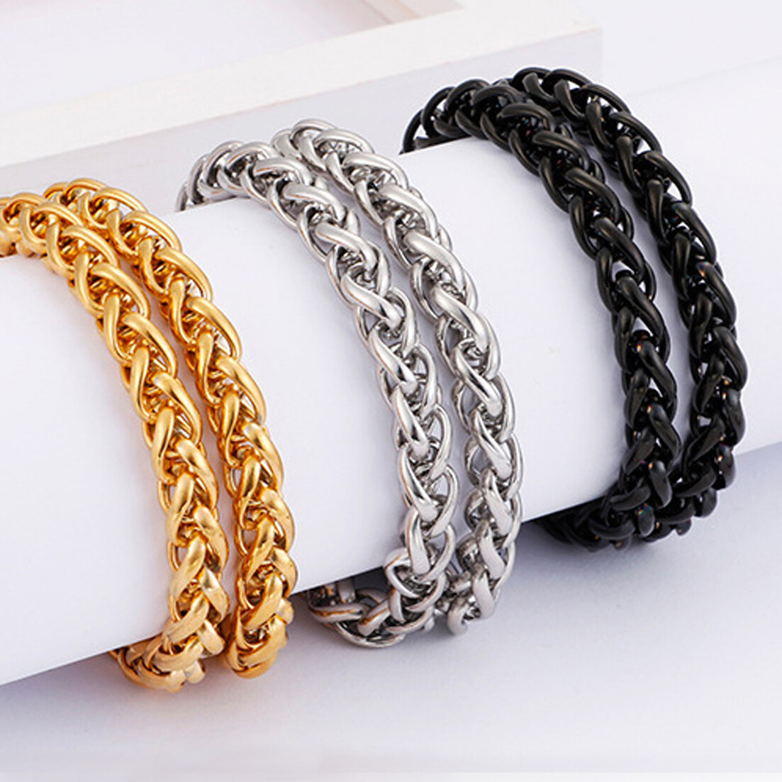 3/4/5/6/7mm Fashion Women Mens Chain 316L Stainless Steel Necklace Jewelry Gift
