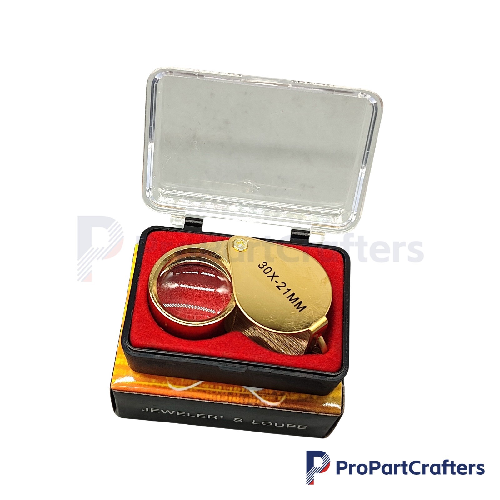 30X Jewelers Loupe Pocket Magnifying Glass Jewelry Eye Loop Coin Magnifier