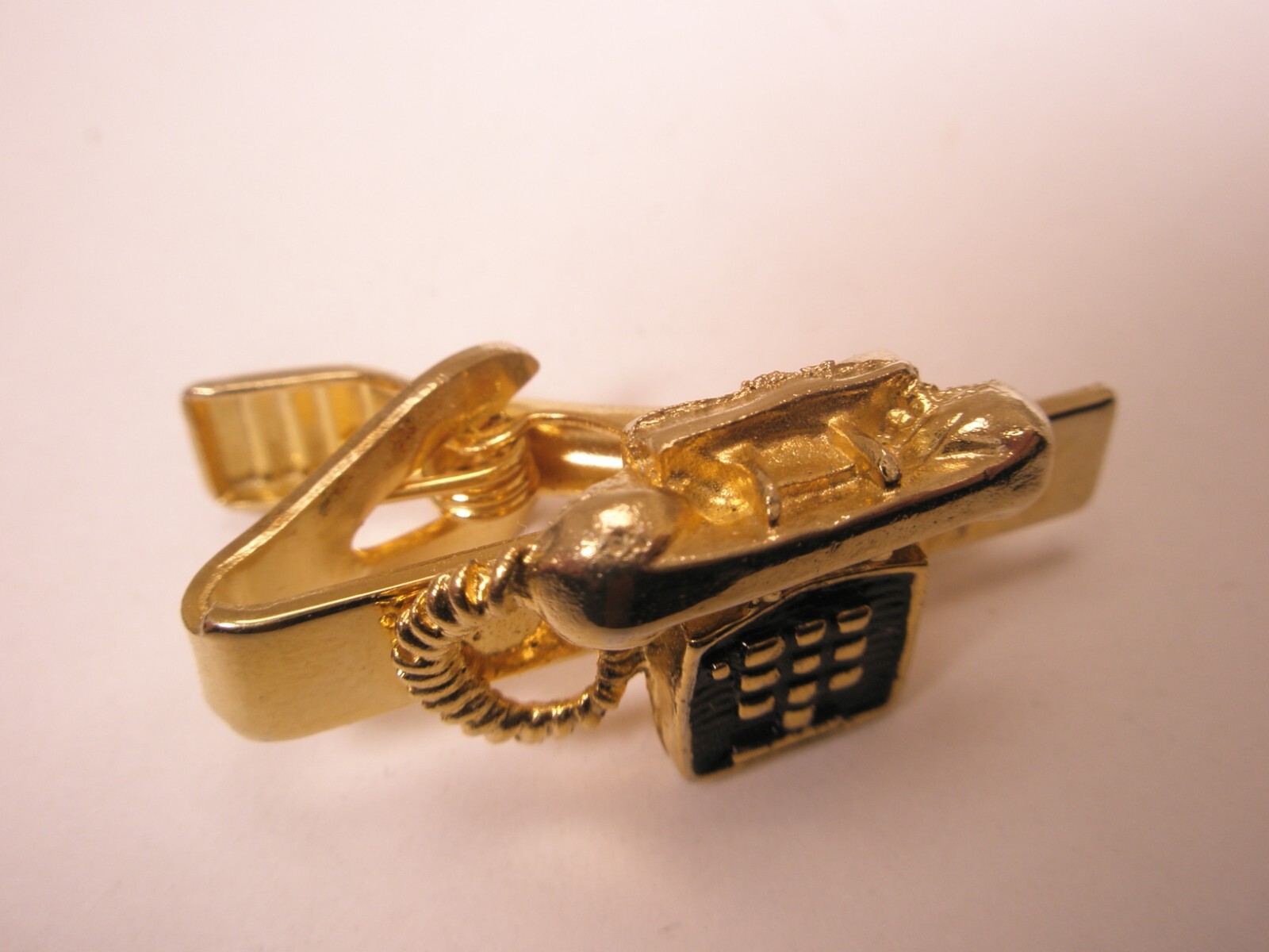 TelePhone Push Button Land Line Vintage SMALL Tie Bar Clip att gte bell system