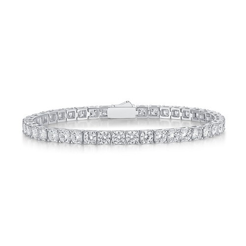 2-8mm REAL VVS D Color MOISSANITE Tennis Chain Bracelet 925 Silver Pass Tester!!