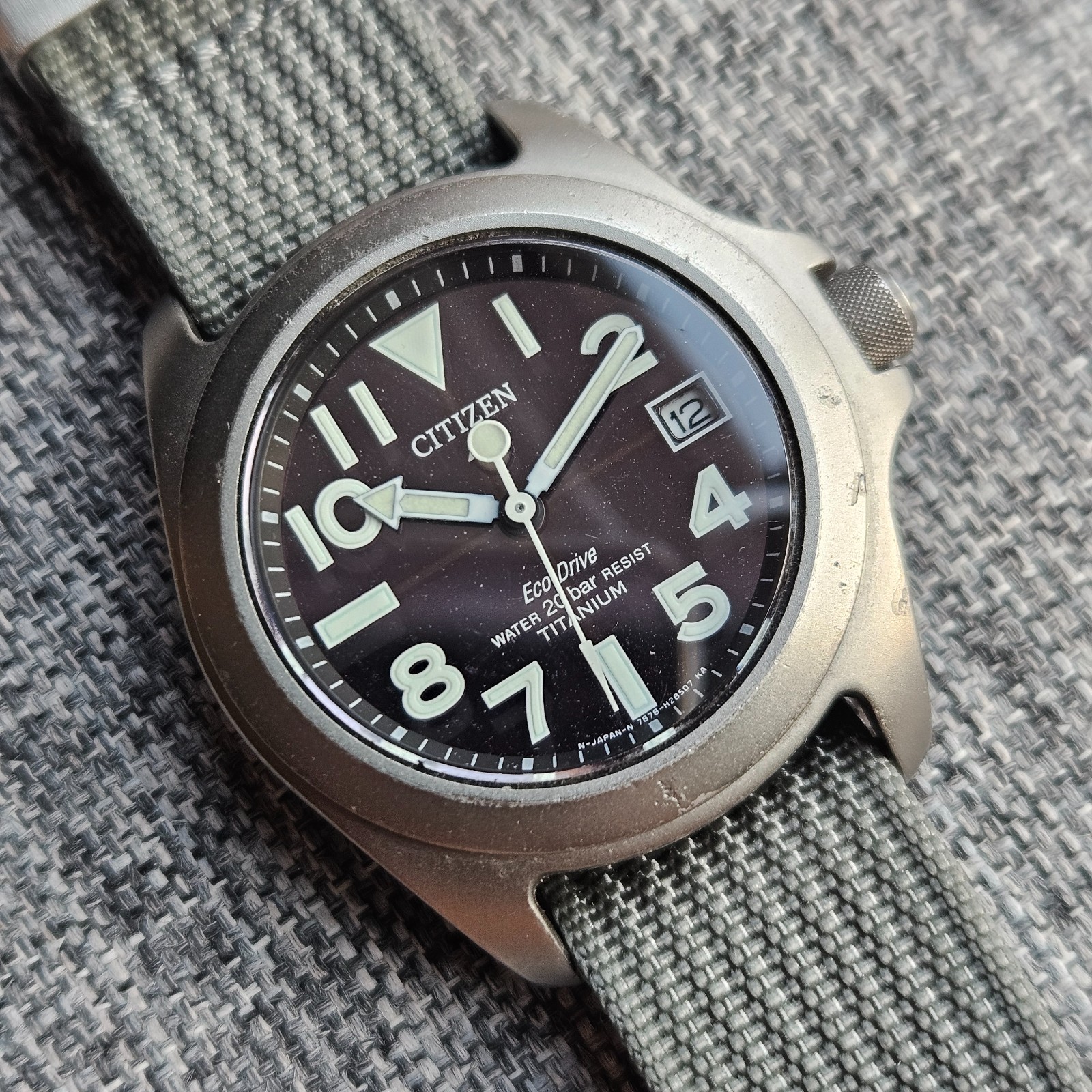 Citizen Promaster Ray Mears 7878 Eco-Drive Titanium Used 36 mm version