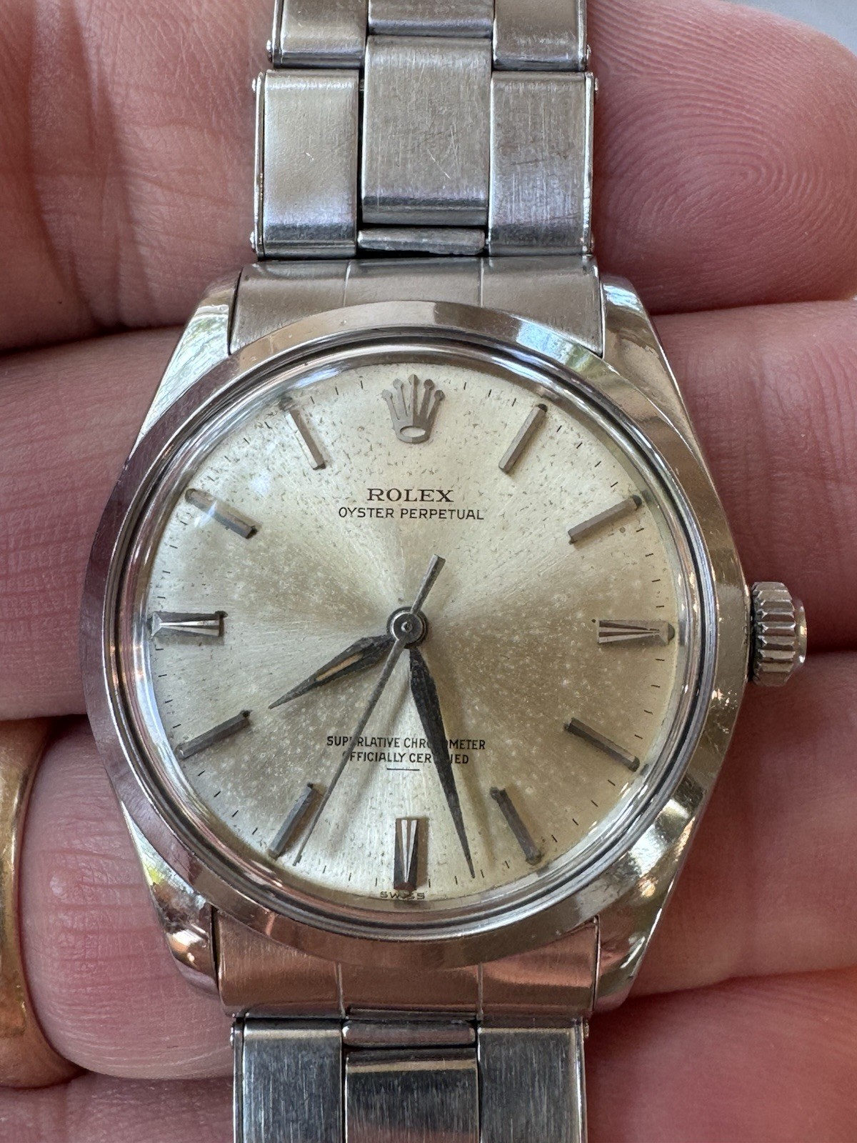 SWISS ROLEX OYSTER PERPETUAL AIR-KING 1002 AUTOMATIC GENTS WATCH BRACELET