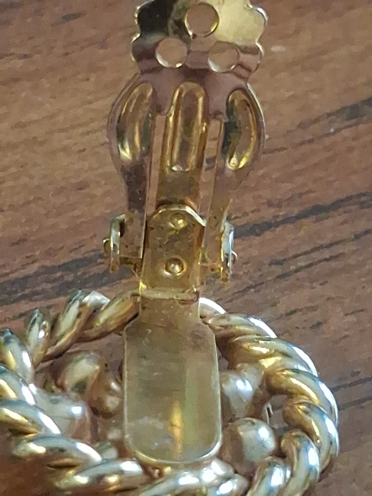 Authentic 1960s Victorian revival cluster clip on Earings. Heavy Gold Plated.
