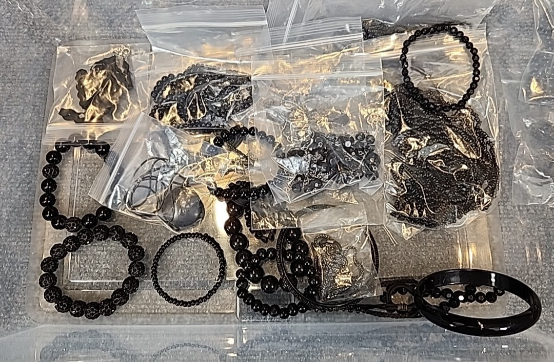 Jewelry Wearable Midnight Black Collection 5 Lbs Lot # 511 See Description