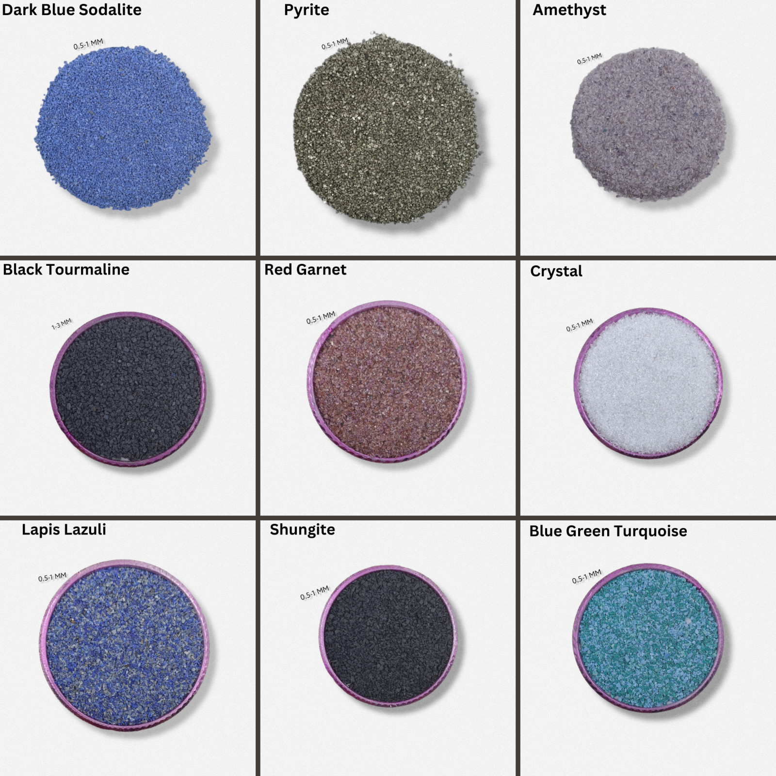 Crushed Gemstone Coarse 0.5-1 MM Crushed Powder For Ring Inlay Woodwork Inlay