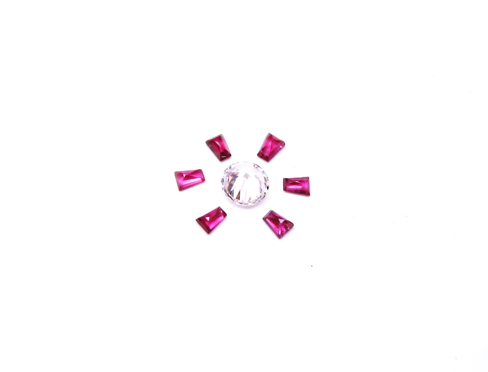Natural Tapered Baguette Thai Ruby 6 Pcs 1.38 Cts Tol 3.8-4×2.8-3×2-2.2 MM LxWxW