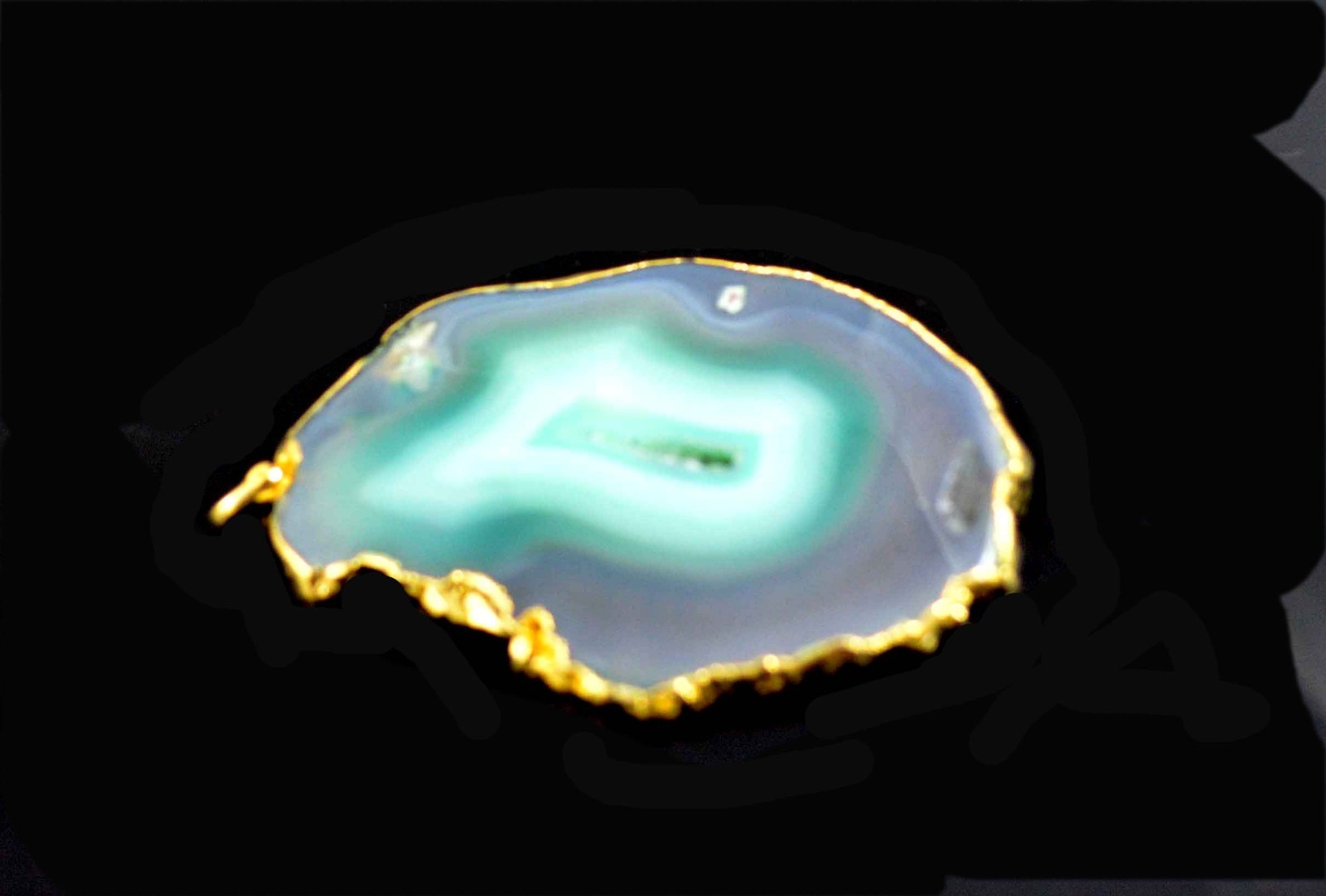 164 Cts. Dyed Raw Green Agate Gold Plated 2.42″ Pendant Women’s Jewelry-A751