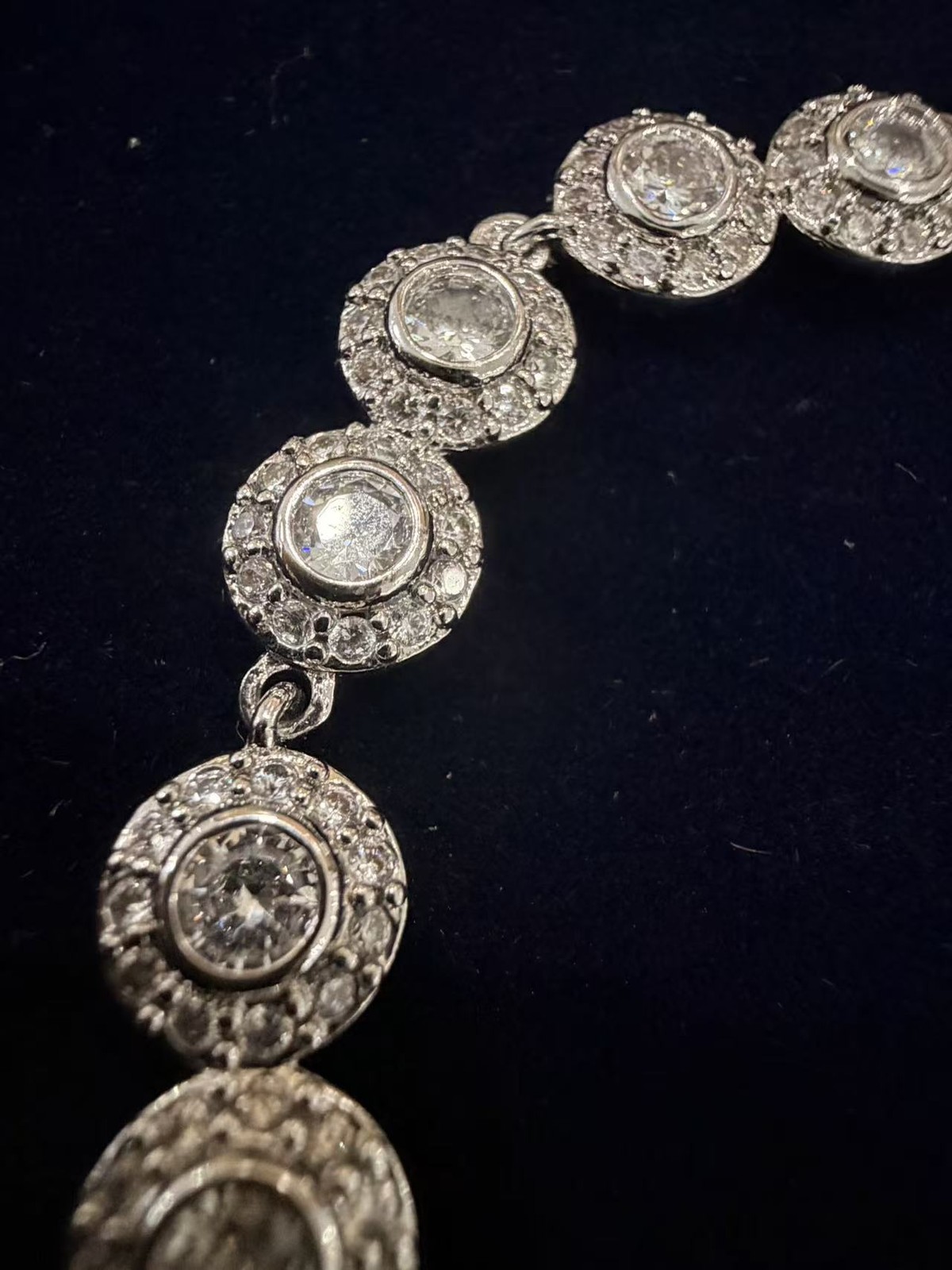 White Crystal Angel Jewelry Set Swarovski Tennis Necklace Earrings Bracelet HOT