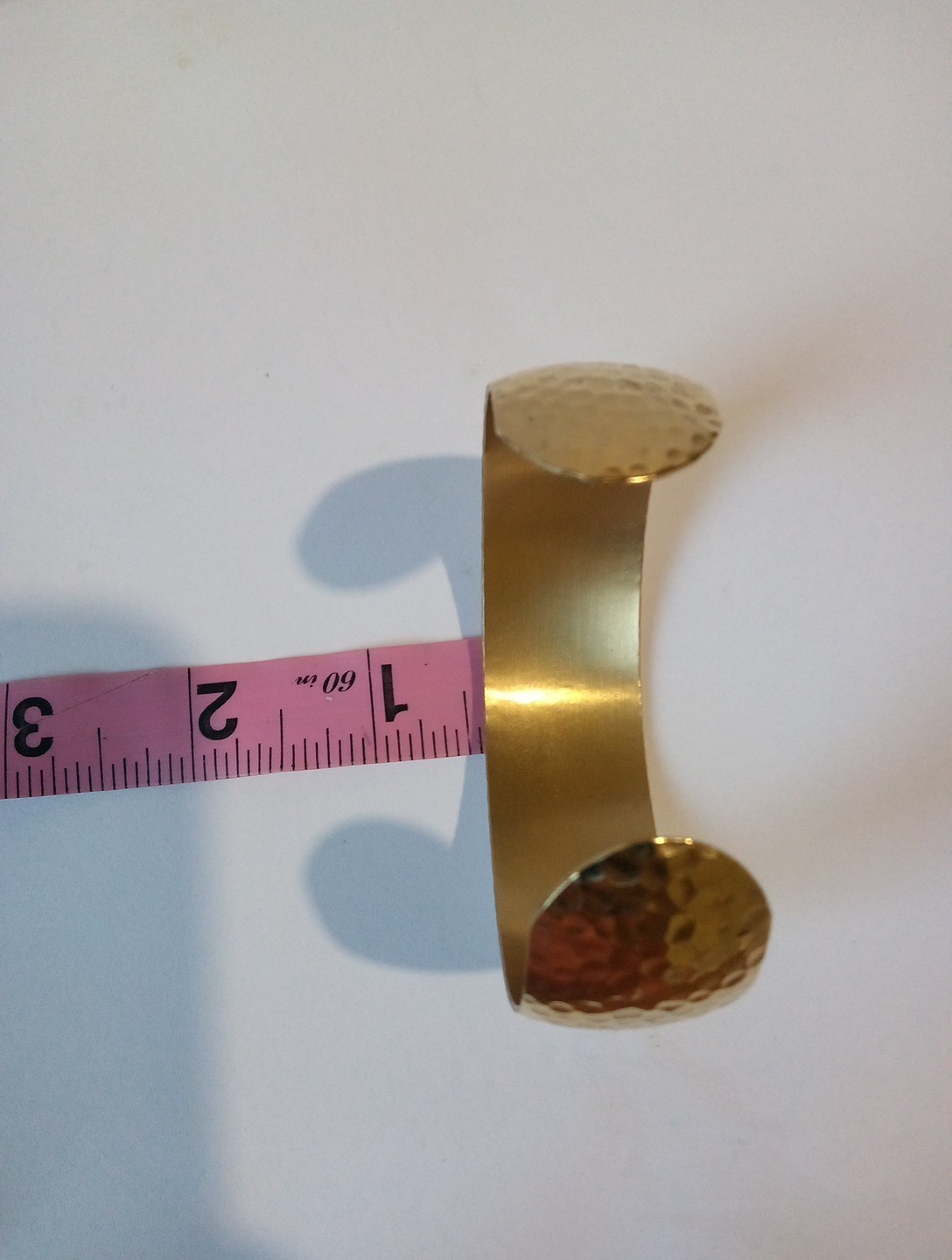 1/20 14k Gf Hammered Cuff Bracelet Gold Tone Made In USA