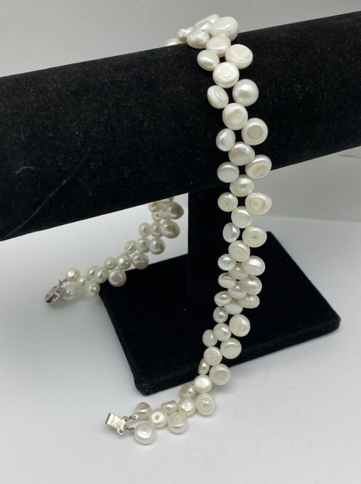 Freshwater Pearl Double Strand Necklace 1/20 14K GF Clasp Baroque
