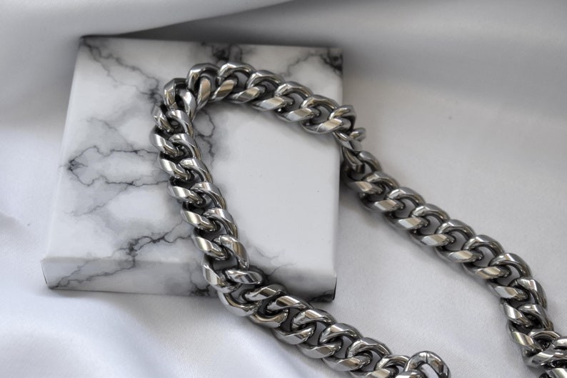 Solid 925 Sterling Silver Cuban Curb Chain Necklace Solid & Heavy Version