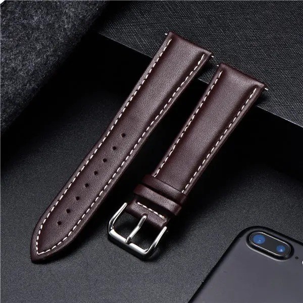 16mm 18mm 20mm 22mm 24mm Genuine Leather Watch Band Strap Bracelet