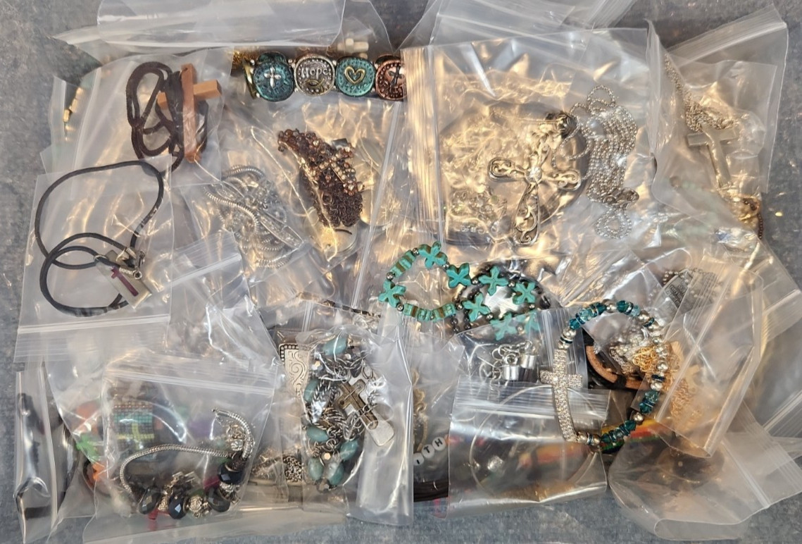 Jewelry Wearable Christian Collection 5 Lbs Lot # 712 See Description