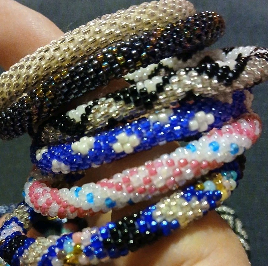 Lot Of 12 Roll On Bracelets Nepal Aid Through Trade (lot #24)