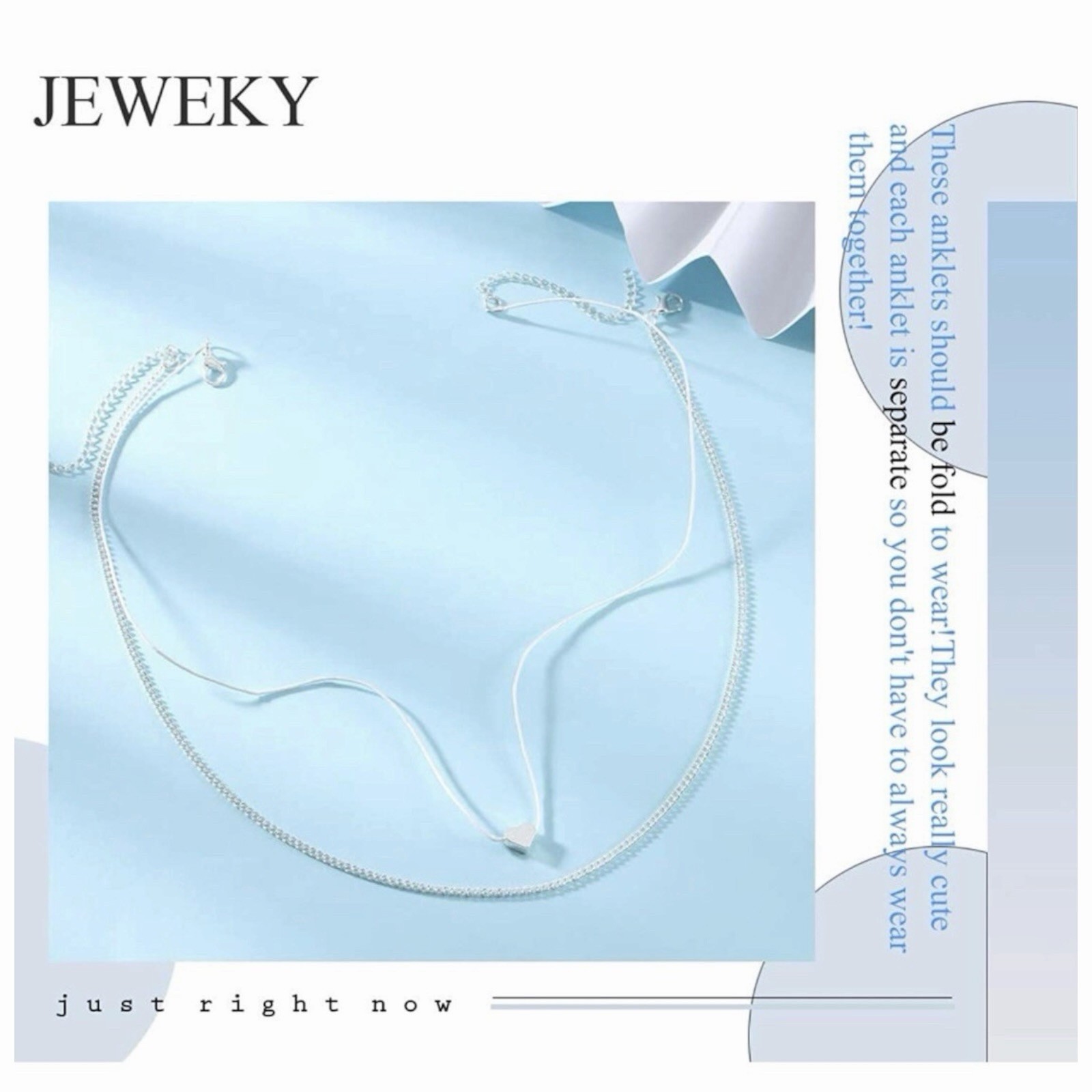 Fashion Love Heart Ankle Bracelet Foot Chain Silver Plated White Women Anklet C1
