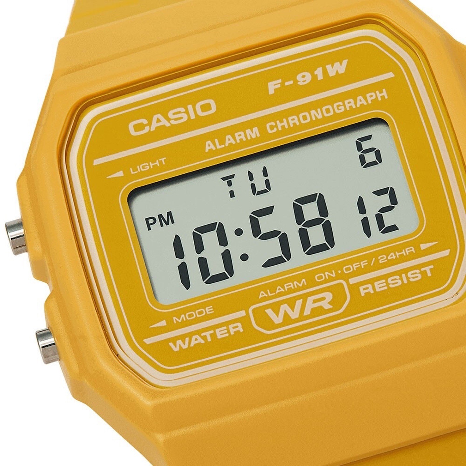 Casio F91W YELLOW Resin Strap Casual Watch Retro F91WC-9AEF Men Women MUSTARD