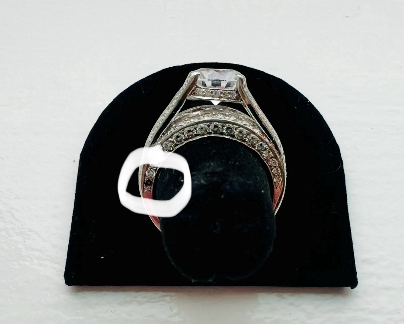 JB Star Platinum Wide Semi Mount Marquis & Tapered Baguette Diamond Ring!