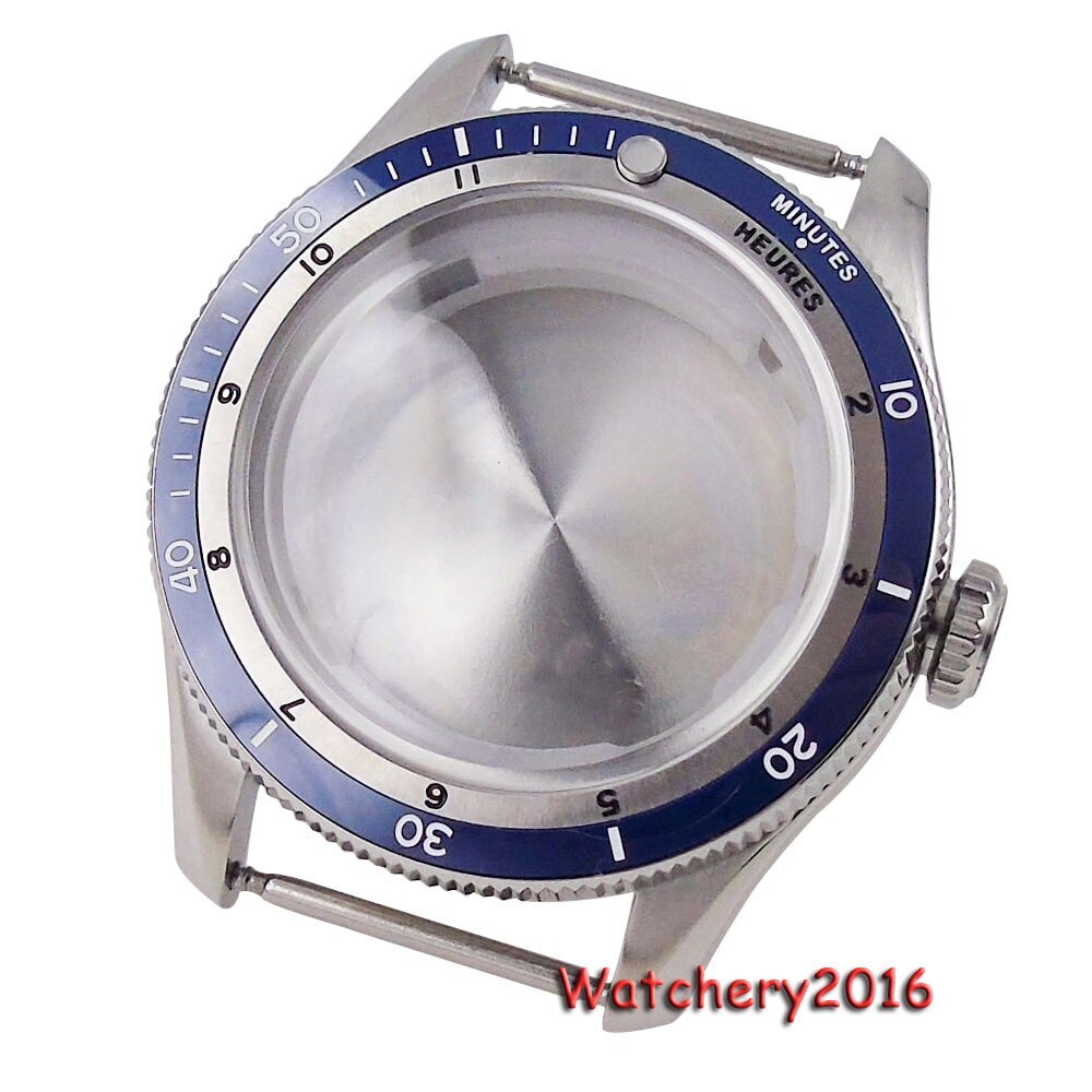40mm Double Bow Sapphire Glass 20Bar Watch Case For NH35 NH36 ETA 2824 PT5000