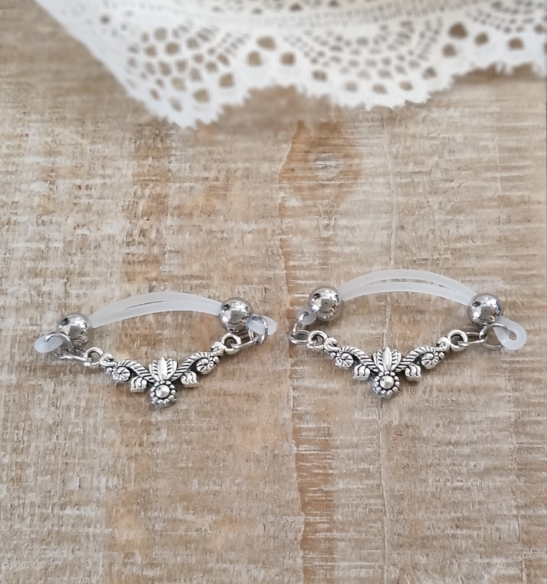 Filigree Fake Barbell – Fake Piercing- None Piercing Nipple Jewelry – b-115