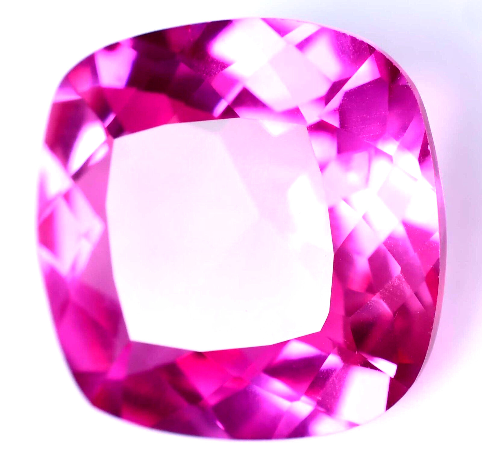 50.00 Ct Flawless Royal Pink Sapphire Cushion Stunning Certified Loose Gemstone