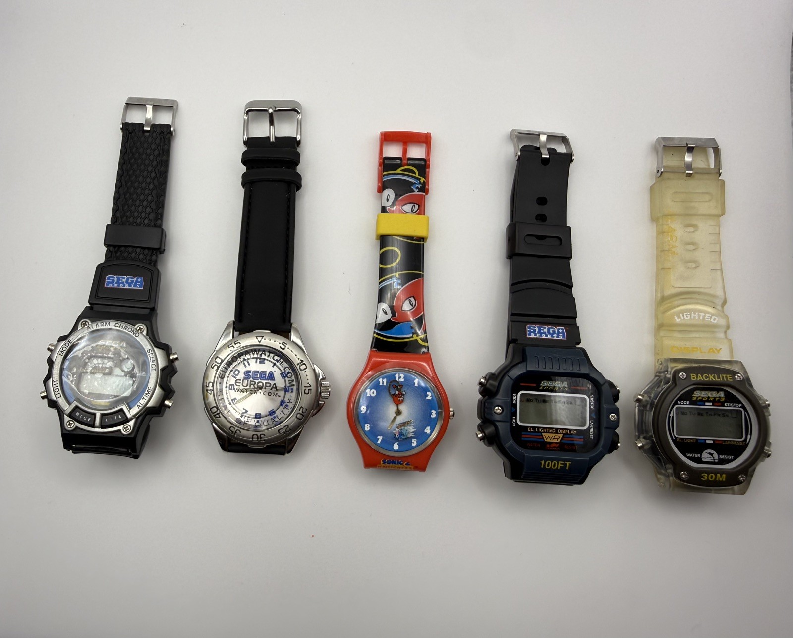 Sega Watches Lot of 5 – Vintage Untested