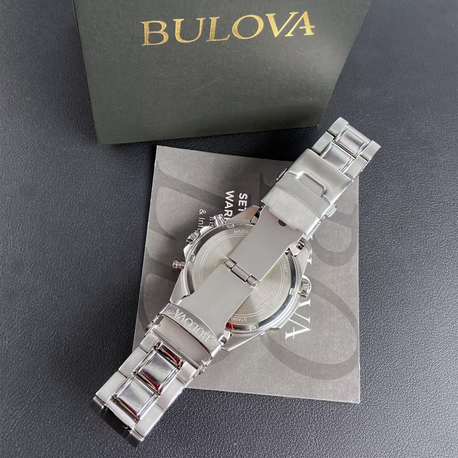 Men’s Bulova Marine Star Blue Dial Chronograph 96B256 Quartz New Watch 43mm