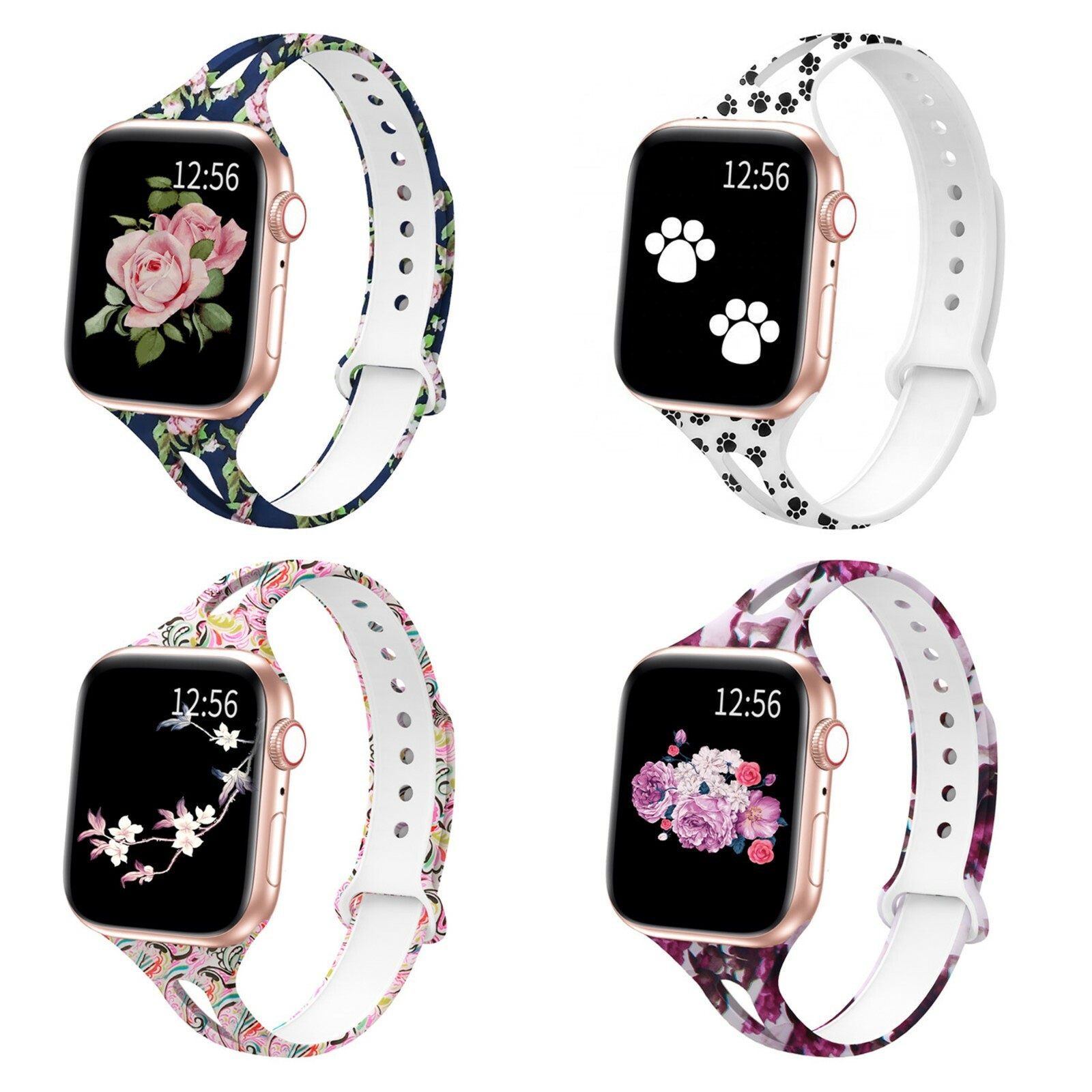 Soft Silicone Multicolor Band/Apple Watch Series 9, 8, 7, 6, 5, 4, 3, 2, 1, SE