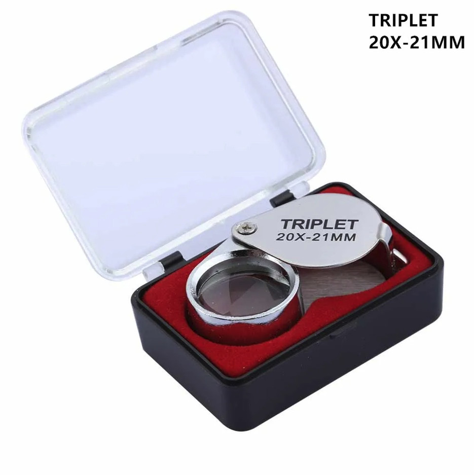 1pc 10-30X Pocket Loupe Magnifier Foldable Jewelry Eye Glass – NEW