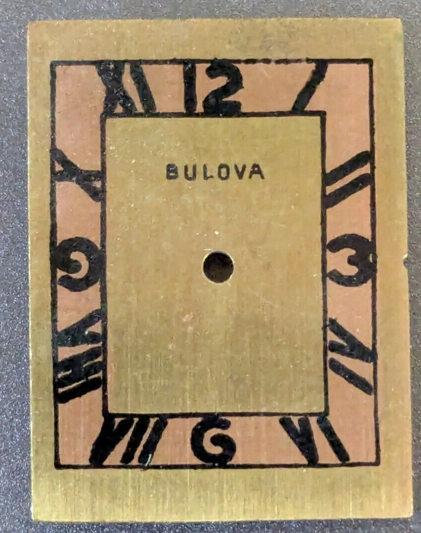 NOS VTG Bulova Men’s Deco Watch Dial – 24.2mm x 18.25mm