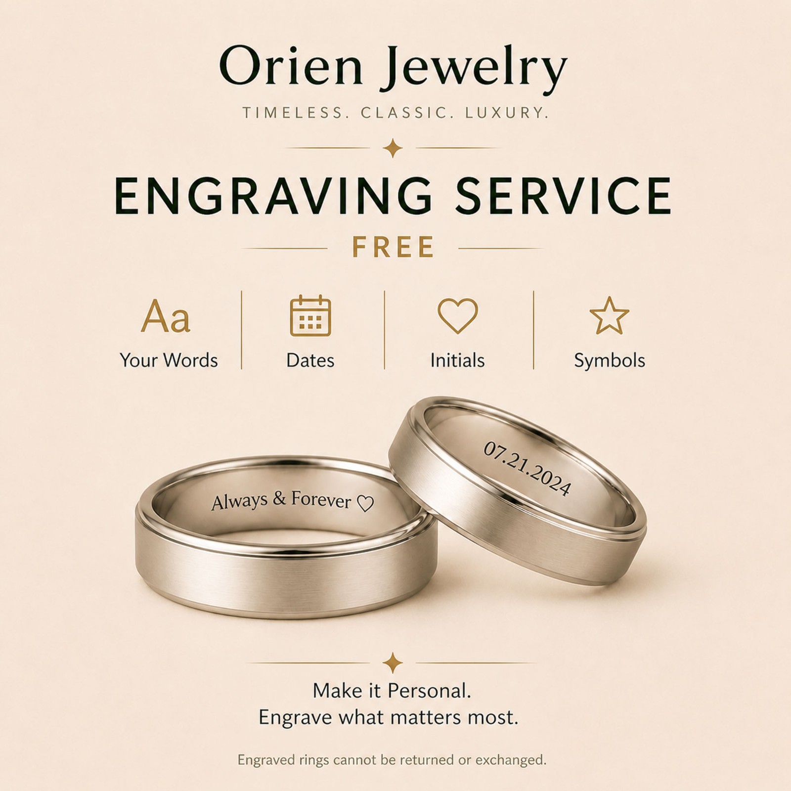 7mm Titanium Wedding Ring Brushed Surface Free Engraving Titanium Wedding Band