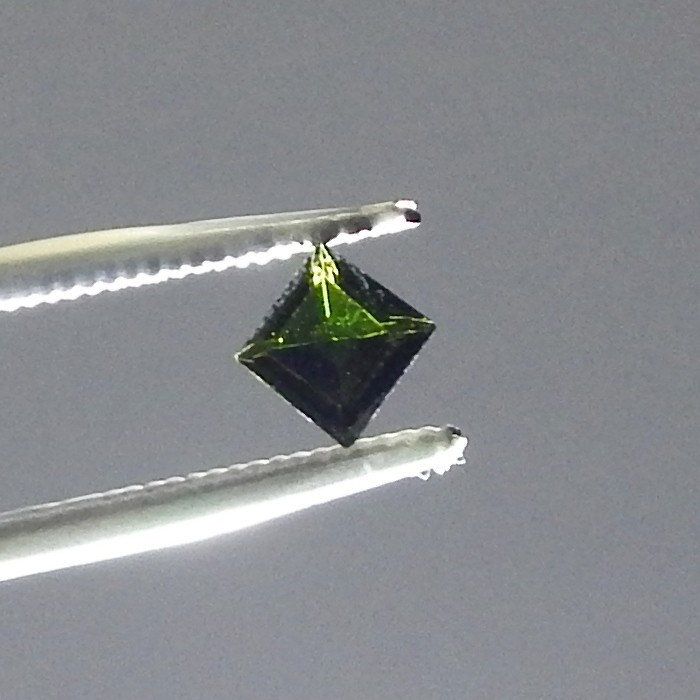 1.3ct Lot of 3 Green Orange Epidote Natural Earth Mined Faceted Princess Kenya