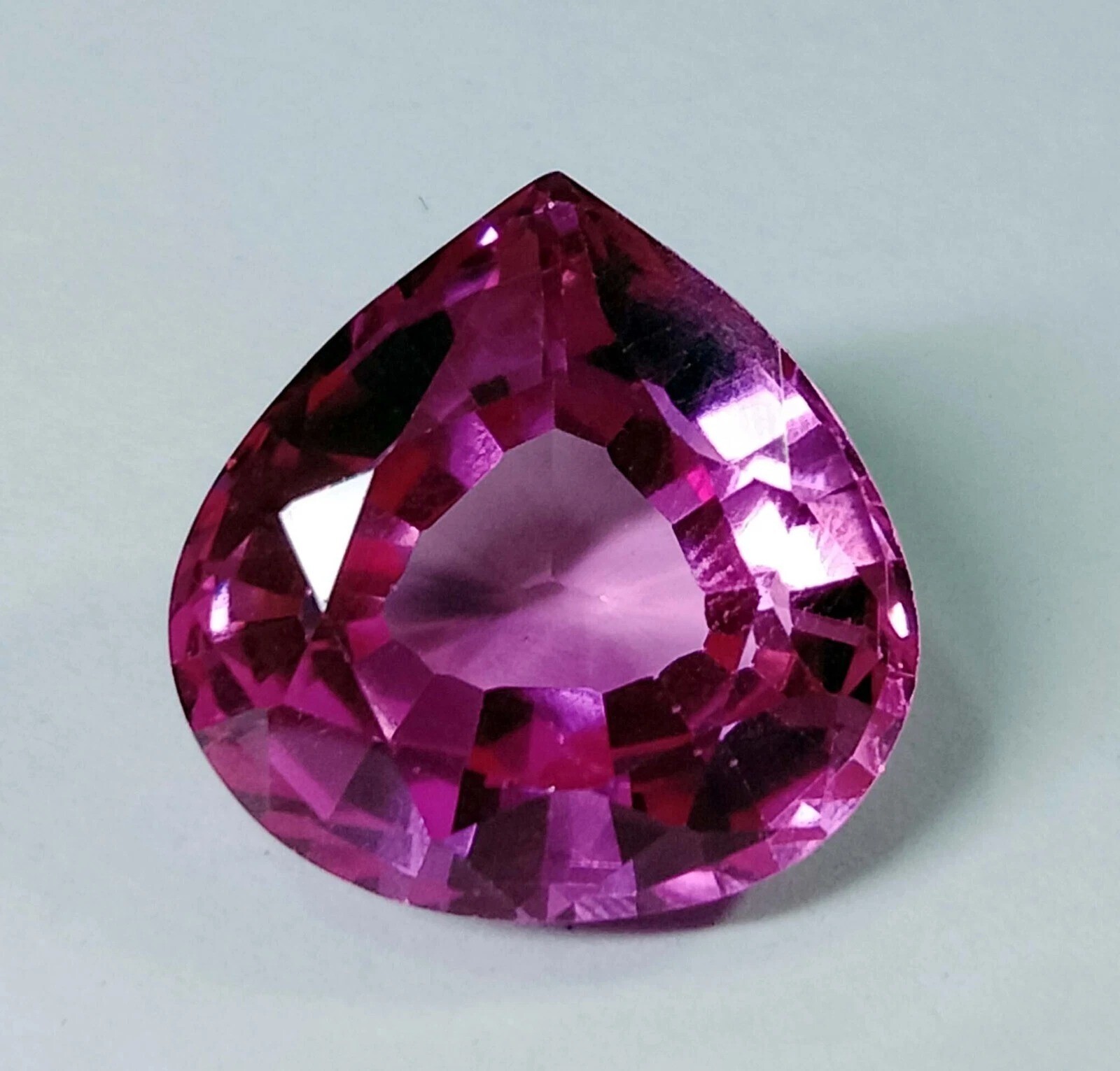 Sparkling Pink Sapphire For Jewelry Pear Cut 12+ Ct Certified EGL Loose Gemstone