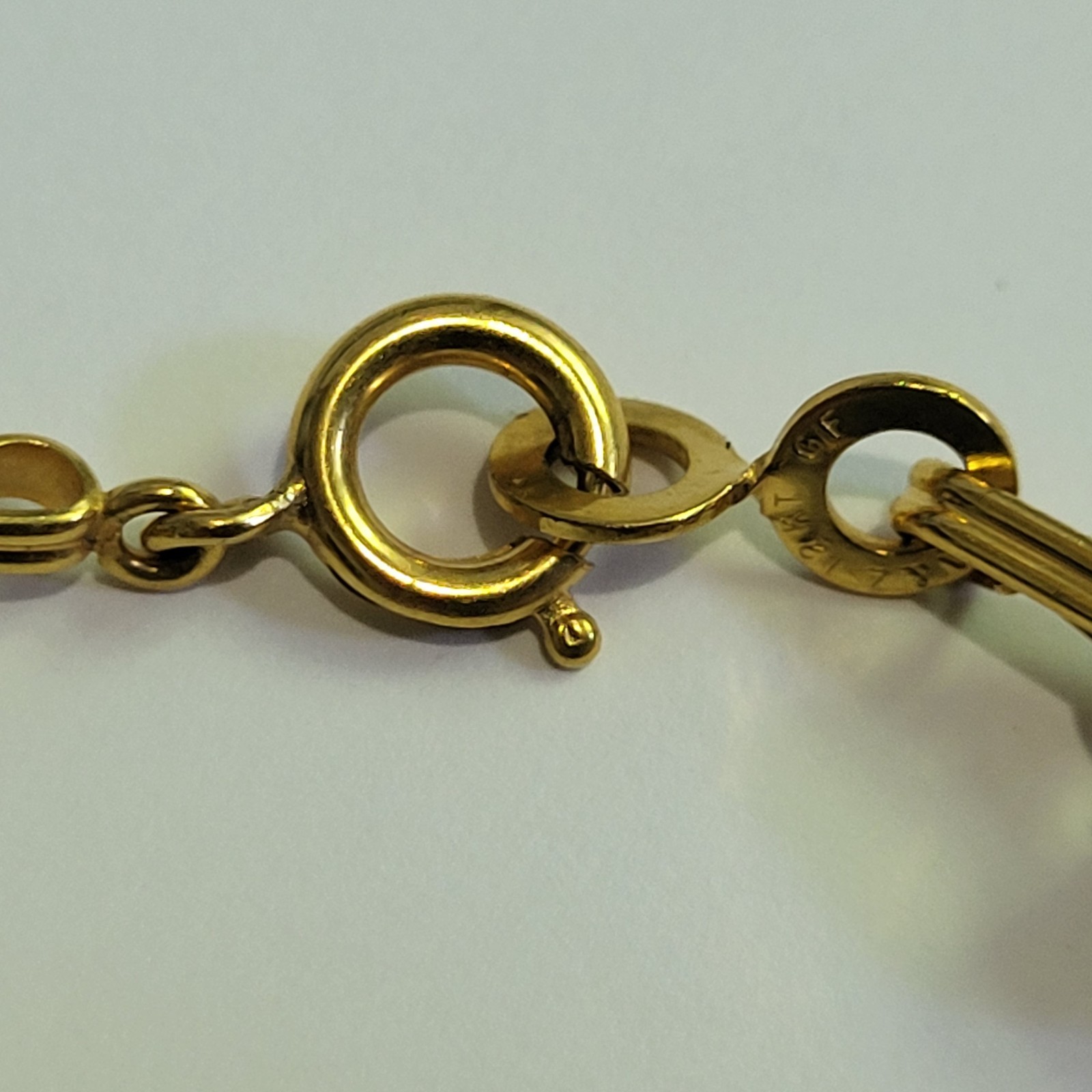 Vintage 12K Yellow Gold Filled Coiled Rope Link Bracelet Signed A&Z 7.5″ Long