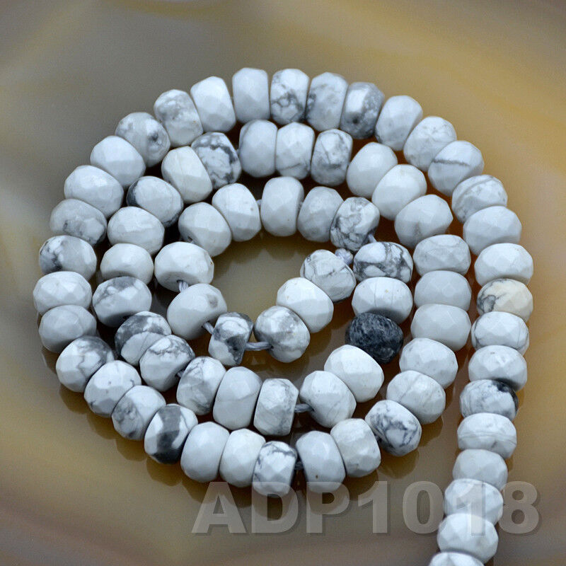 4x6mm Faceted Natural GemStone Rondelle Spacer Loose Beads Strand 15.5″