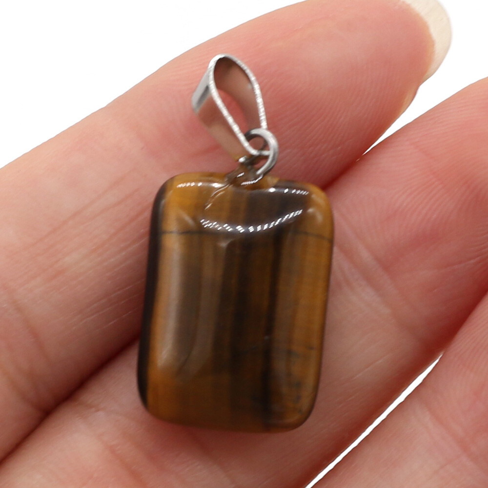 20 Pcs Natural Chakra Healing Crystal Agate Stone Pendants for Jewelry Making