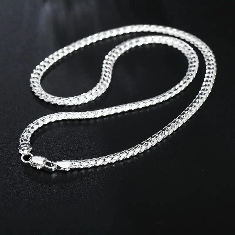1pc 50cm20inches 925 Sterling Silvery Luxury Brand Design Noble Necklace Chain