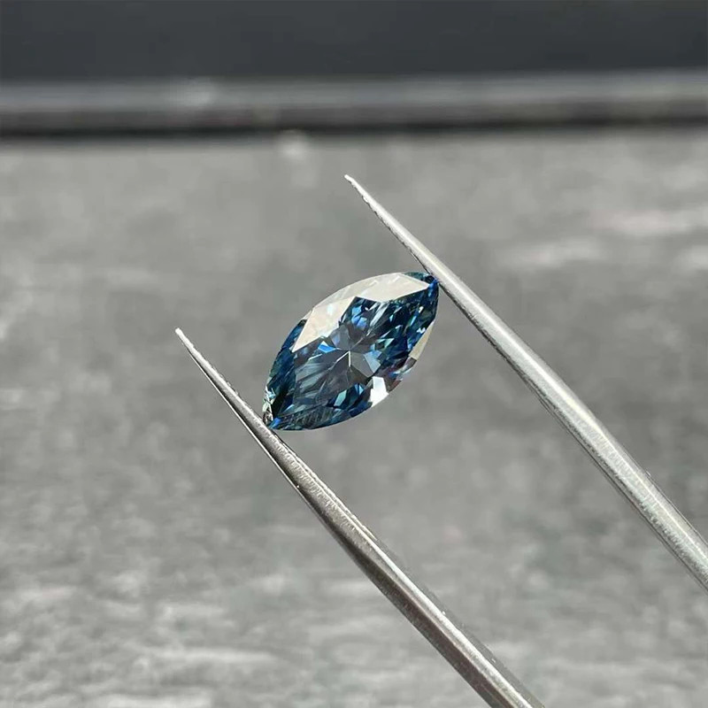 GRA VVS1 Royal Blue 0.1ct-5ct Multiple Shapes Loose Moissanite Wholesale Price
