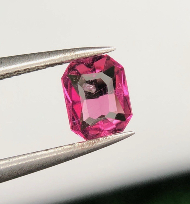 Natural Rubellite Tourmaline Pair 1.10 Ct Emerald Cut Afghanistan Gemstones