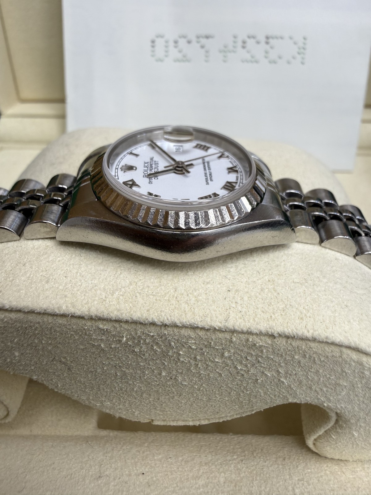 Rolex Datejust Lady White Stick Dial on Jubilee 79173 Papers 2002