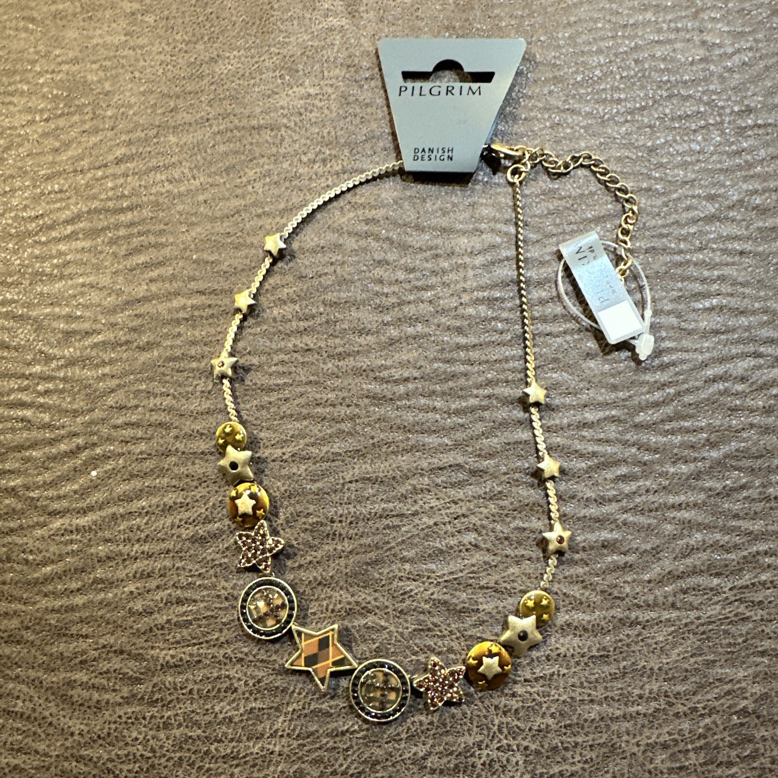 Pilgrim Jewellery Swarovski Crystal Brown Star Copper Necklace