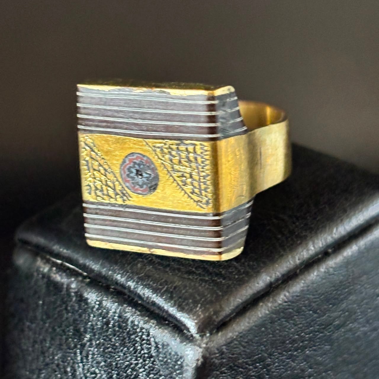 Vintage Moroccan Tuareg Brass Ring Berber Sahara Handmade Ring Size 11.5 US